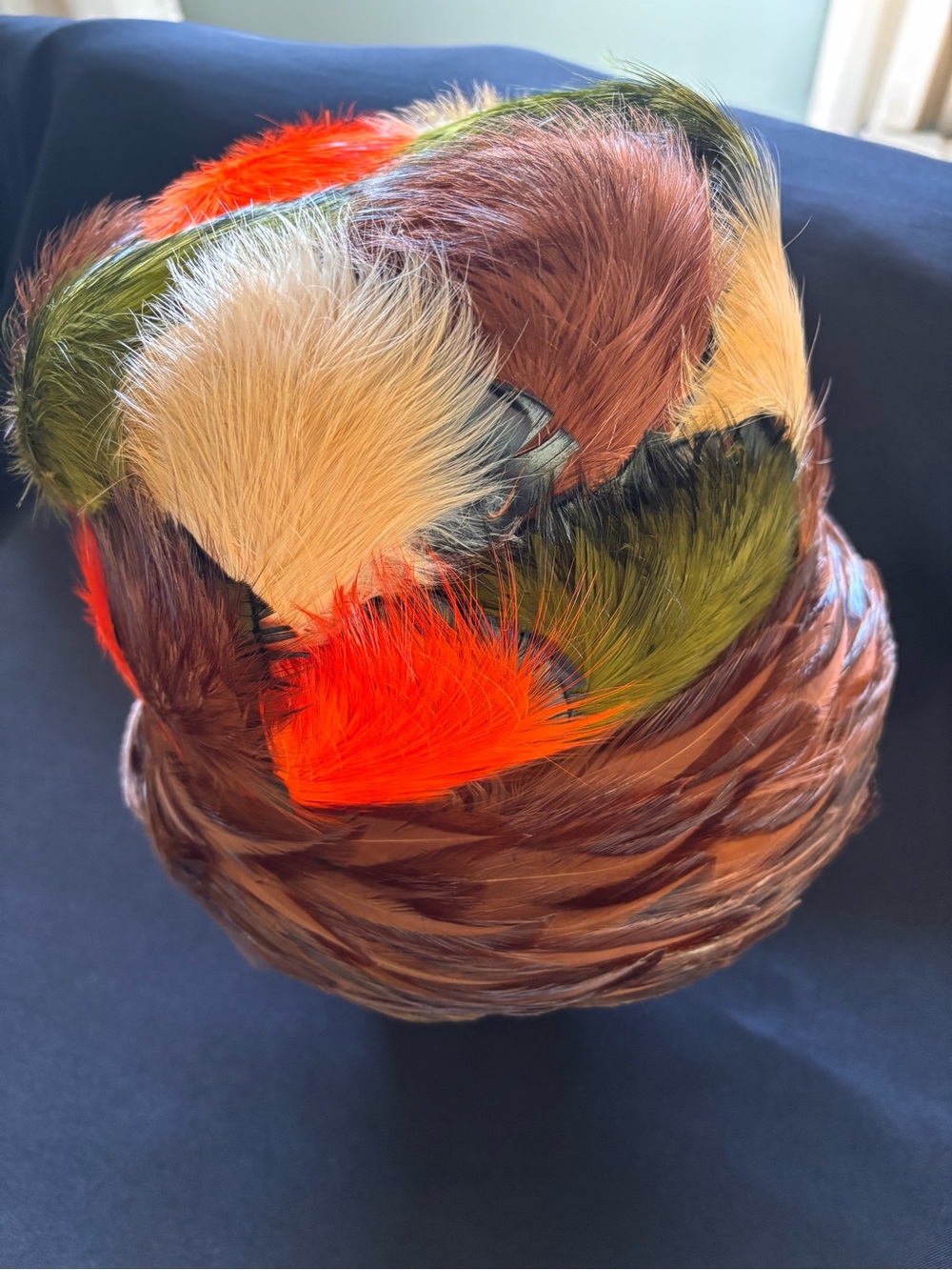 Vintage 1950’s Colorful Feather Hat